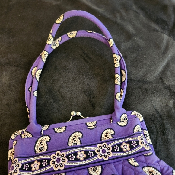 Vera Bradley Purple Paisley Purse - Picture 2 of 7